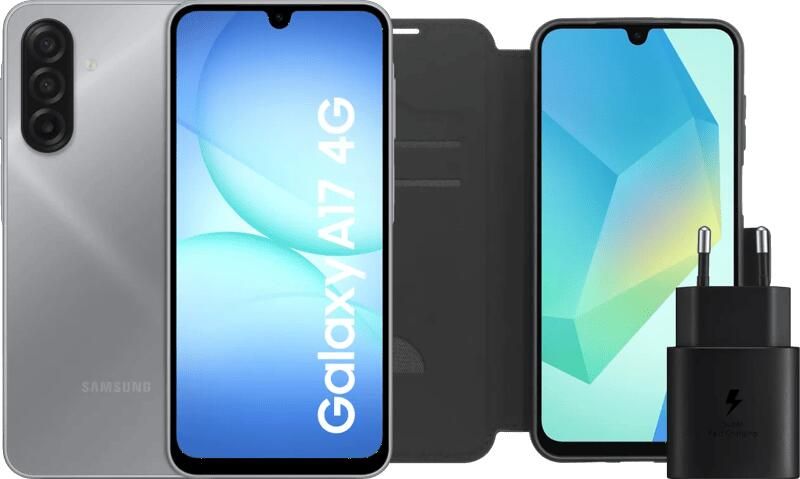Samsung Galaxy A17 128GB Grijs 4G + Accessoirepakket