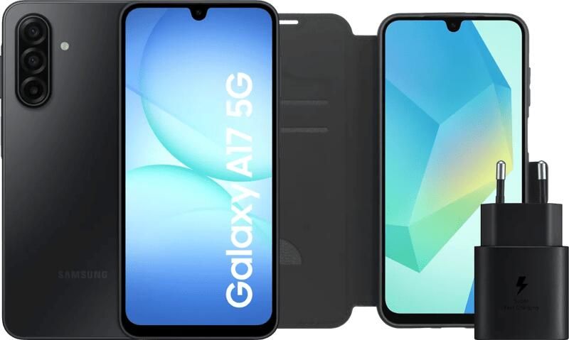 Samsung Galaxy A17 128GB Zwart 5G + Accessoirepakket