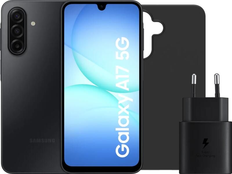Samsung Galaxy A17 128GB Zwart 5G + Accessoirepakket