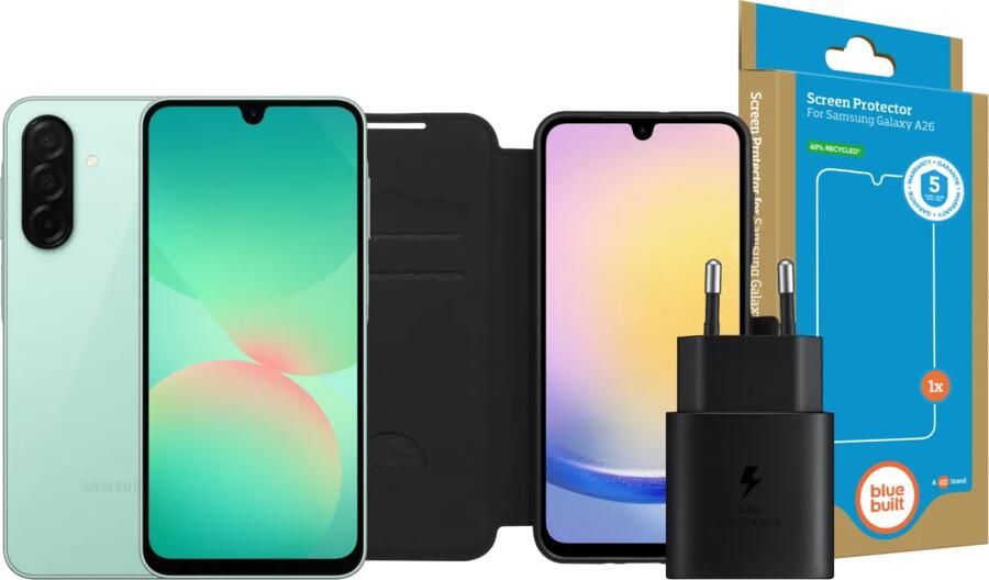 Samsung Galaxy A26 128GB Groen 5G + Compleet Accessoirepakket