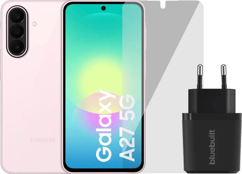 Samsung Galaxy A27 128GB Roze 5G + Basis Accessoirepakket