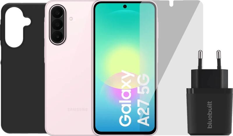 Samsung Galaxy A27 128GB Roze 5G + Compleet Accessoirepakket