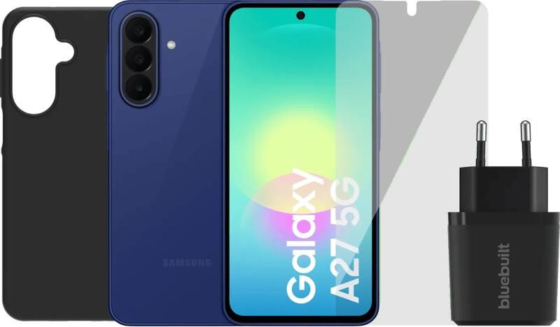 Samsung Galaxy A27 256GB Blau 5G + Compleet Accessoirepakket