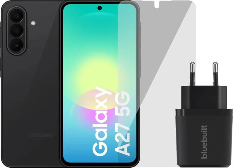 Samsung Galaxy A27 256GB Zwart 5G + Basis Accessoirepakket