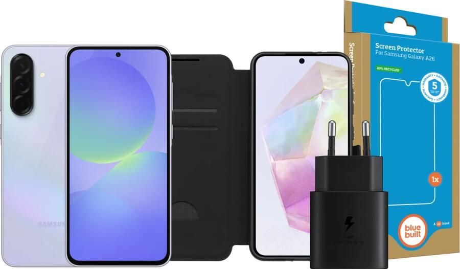 Samsung Galaxy A36 256GB Paars 5G + Compleet Accessoirepakket