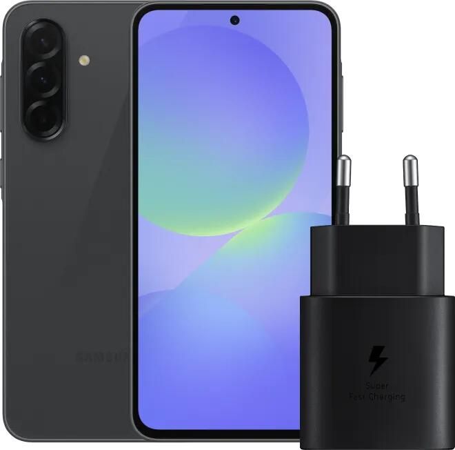 Samsung Galaxy A36 256GB Zwart 5G + Oplader 25 Watt Zwart