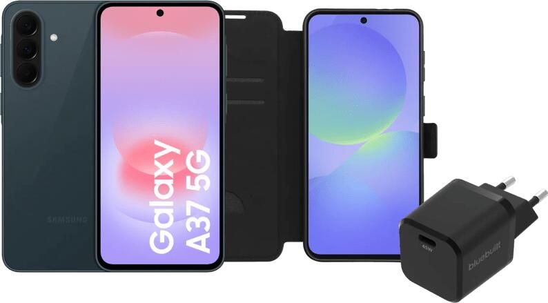 Samsung Galaxy A37 128GB Donkergroen 5G + Basis Accessoirepakket