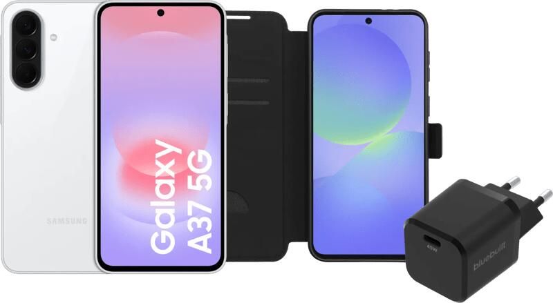Samsung Galaxy A37 128GB Wit 5G + Basis Accessoirepakket