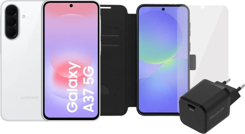Samsung Galaxy A37 256GB Wit 5G + Compleet Accessoirepakket