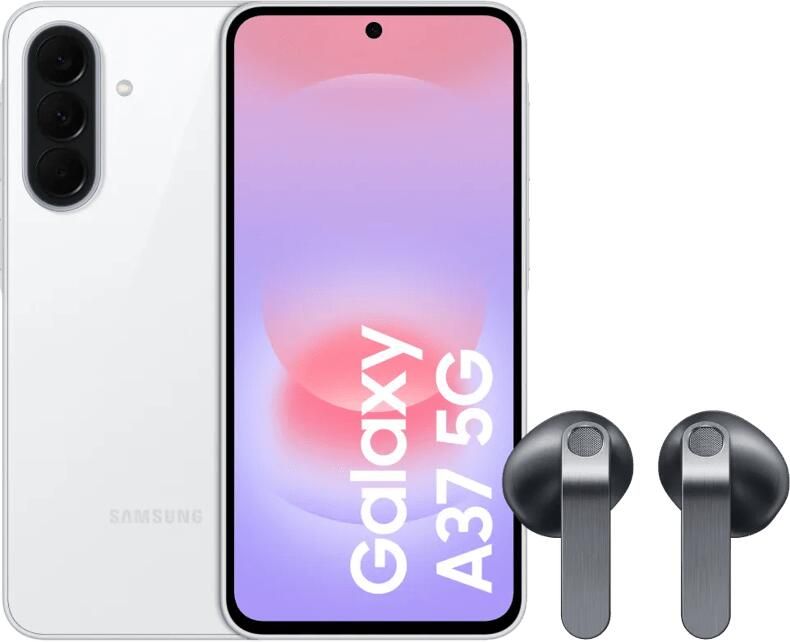 Samsung Galaxy A37 256GB Wit 5G + Galaxy Buds4 Zwart