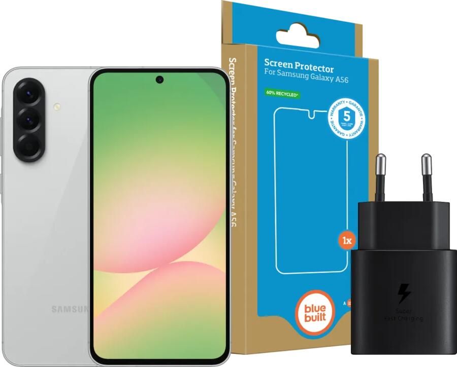 Samsung Galaxy A56 256GB Grijs 5G + Basis Accessoirepakket