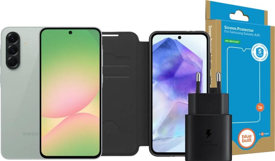 Samsung Galaxy A56 128GB Groen 5G + Compleet Accessoirepakket