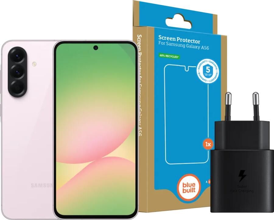 Samsung Galaxy A56 128GB Roze 5G + Basis Accessoirepakket