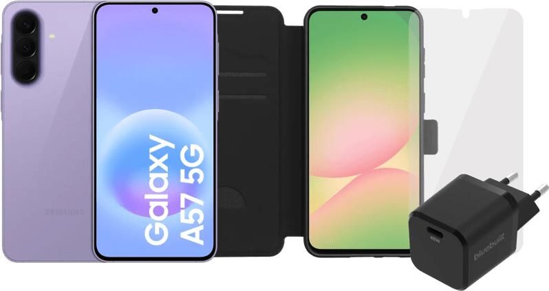 Samsung Galaxy A57 256GB Paars 5G + Compleet Accessoirepakket