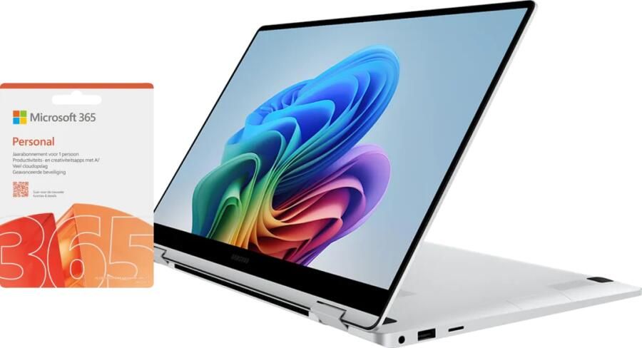 Samsung Galaxy Book5 360 Copilot+ PC NP750QHA-KB3NL + Microsoft 365 Personal NL 1 jaar
