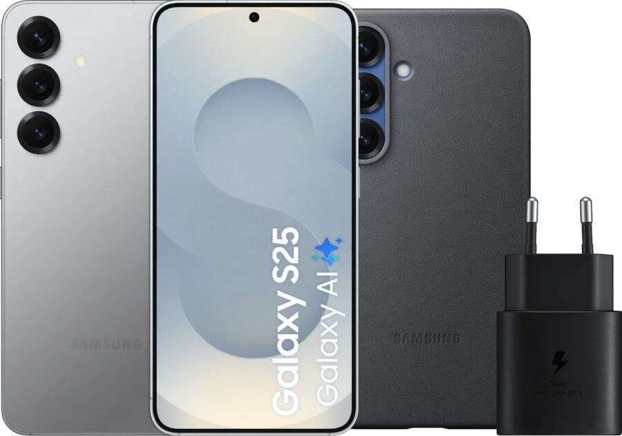 Samsung Galaxy S25 128GB Zilver 5G + Accessoirepakket