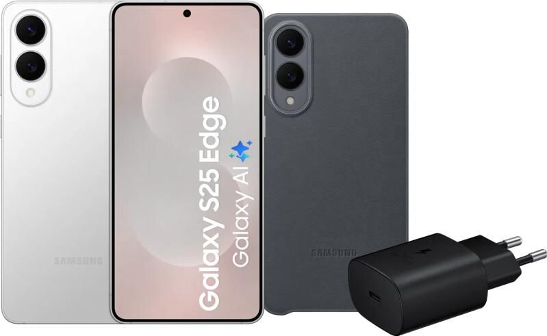 Samsung Galaxy S25 Edge 256GB Zilver 5G + Accessoirepakket