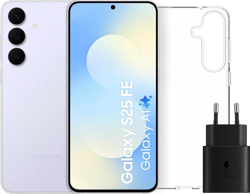 Samsung Galaxy S25 FE 128GB Lichtblauw 5G + Accessoirepakket