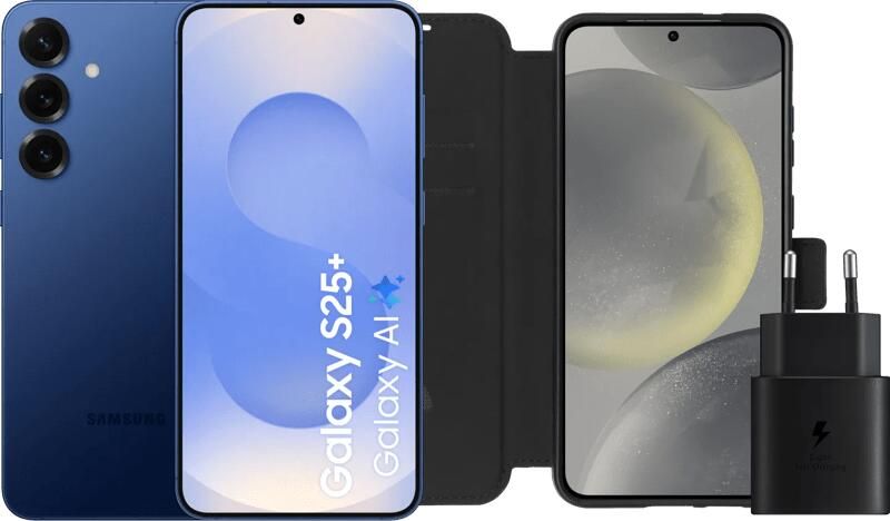 Samsung Galaxy S25 Plus 256GB Donkerblauw 5G + Accessoirepakket