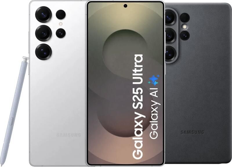 Samsung Galaxy S25 Ultra 256GB Wit 5G + Kindsuit Back Cover Zwart