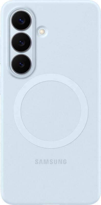 Samsung Galaxy S26 Siliconen Back Cover met Magneet Blauw