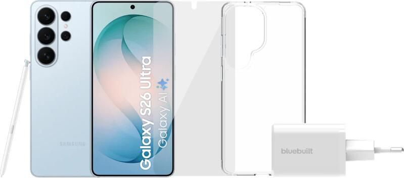 Samsung Galaxy S26 Ultra 256GB Lichtblauw 5G + Compleet Accessoirepakket