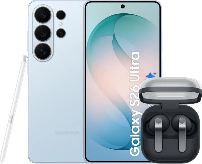 Samsung Galaxy S26 Ultra 1TB Lichtblauw 5G + Galaxy Buds4 Pro Zwart