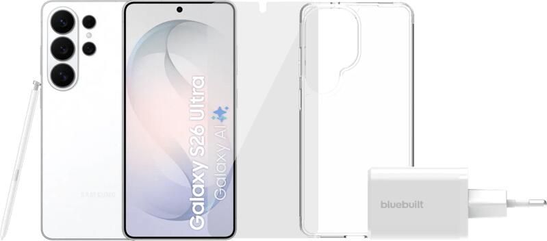 Samsung Galaxy S26 Ultra 256GB Wit 5G + Compleet Accessoirepakket