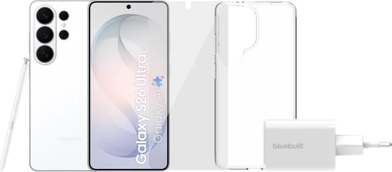 Samsung Galaxy S26 Ultra 512GB Wit 5G + Compleet Accessoirepakket