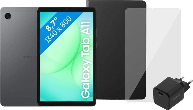 Samsung Galaxy Tab A11 8 7 inch 128GB Wifi Grijs + Compleet Accessoirepakket