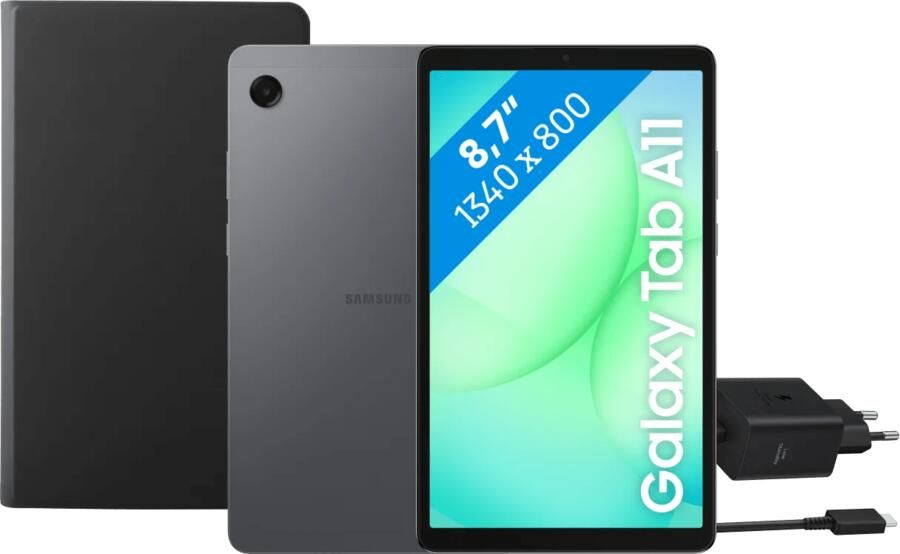 Samsung Galaxy Tab A11 8 7 inch 64GB Wifi Grijs + Basis Accessoirepakket