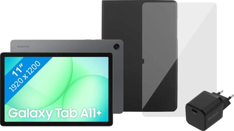 Samsung Galaxy Tab A11 Plus 11 inch 128GB Wifi Grijs + Compleet accessoirepakket