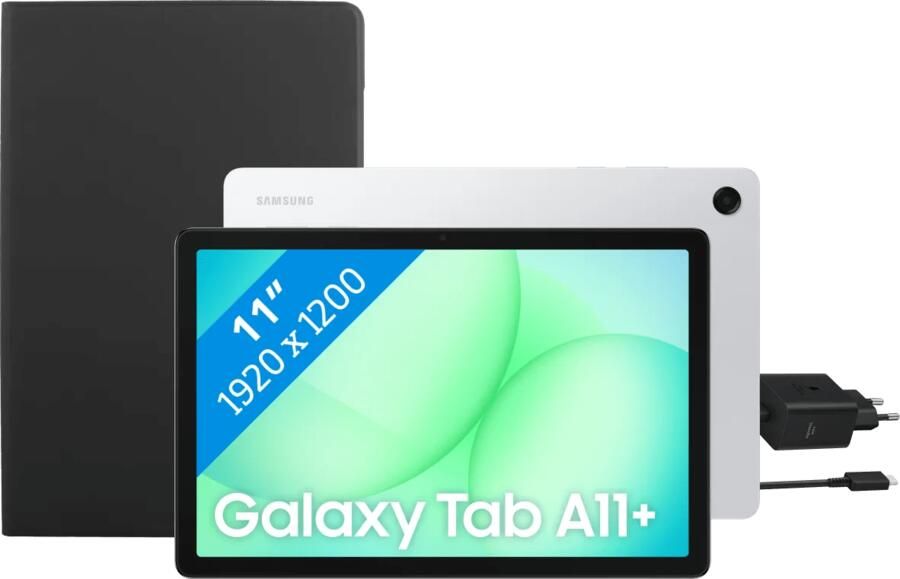 Samsung Galaxy Tab A11 Plus 11 inch 256GB Wifi Zilver + Basis accessoirepakket
