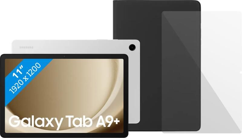 Samsung Galaxy Tab A9 Plus 11 inch 128GB Wifi Zilver + Beschermpakket