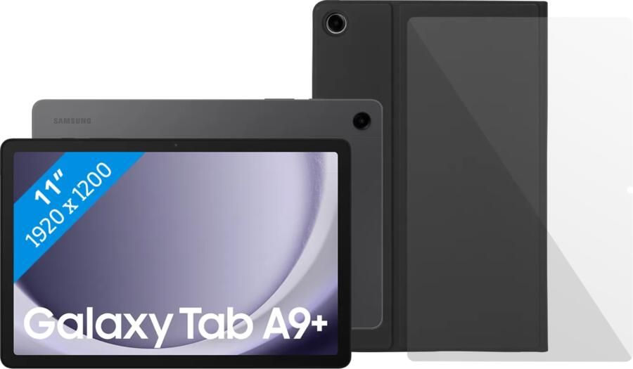 Samsung Galaxy Tab A9 Plus 11 inch 6GB 128GB Wifi en 5G Grijs + Beschermpakket