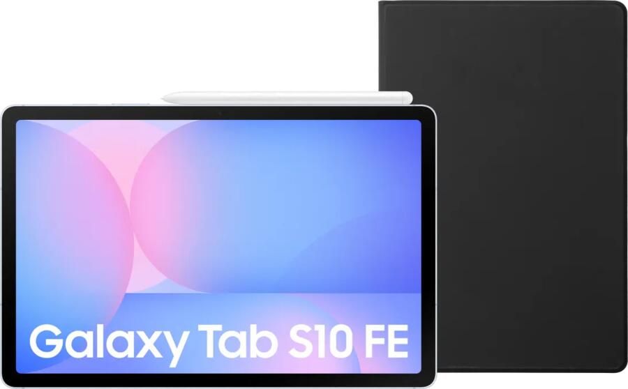 Samsung Galaxy Tab S10 FE 10 9 inch 256GB Wifi Lichtblauw + BlueBuilt Book Case Zwart