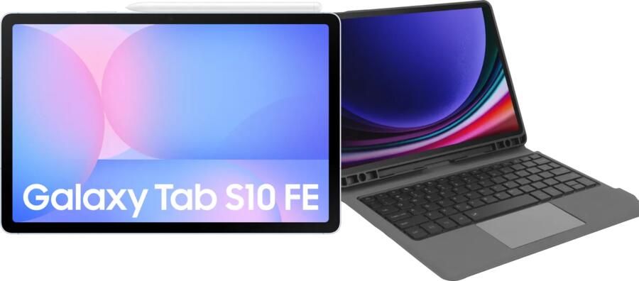Samsung Galaxy Tab S10 FE 10 9 inch 128GB Wifi Lichtblauw + Toetsenbord Hoes QWERTY