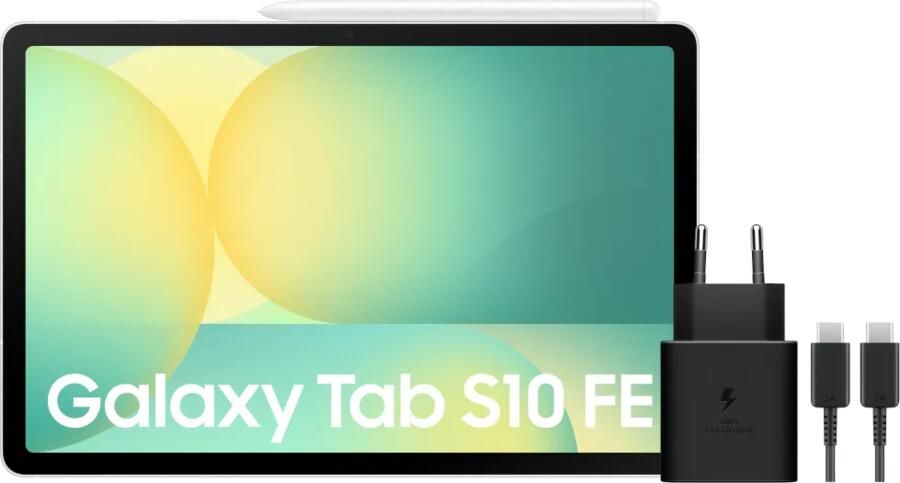 Samsung Galaxy Tab S10 FE 10 9 inch 128GB Wifi Zilver + Oplaadpakket