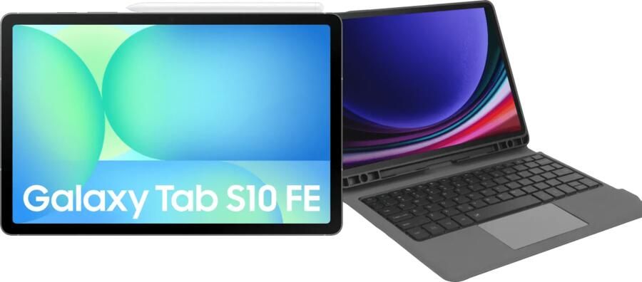 Samsung Galaxy Tab S10 FE 10 9 inch 128GB Wifi en 5G Grijs + Toetsenbord Hoes QWERTY