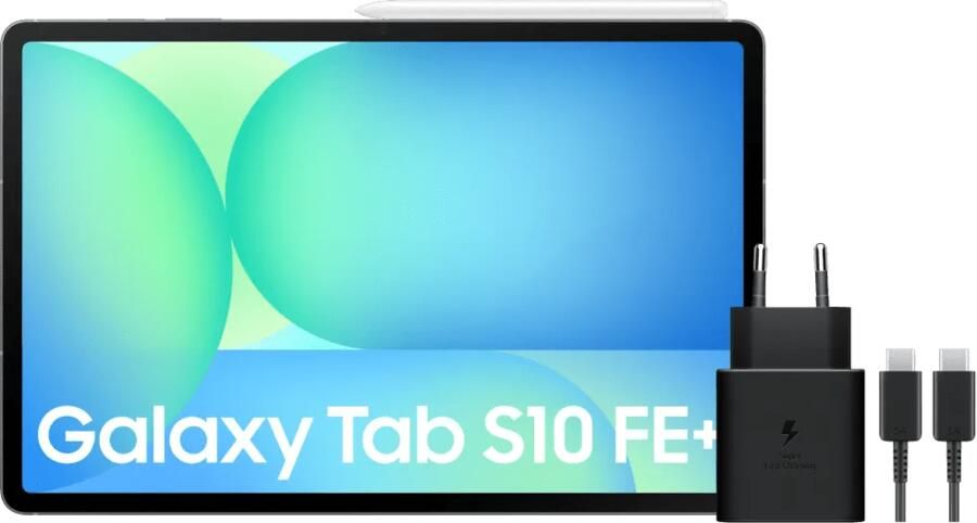 Samsung Galaxy Tab S10 FE Plus 13 1 inch 256GB Wifi en 5G Grijs + Oplaadpakket
