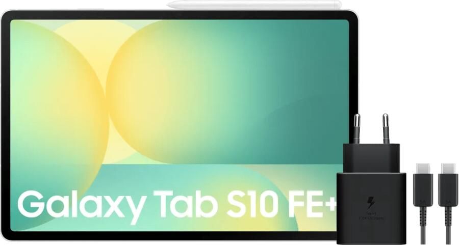 Samsung Galaxy Tab S10 FE Plus 13 1 inch 256GB Wifi Zilver + Oplaadpakket