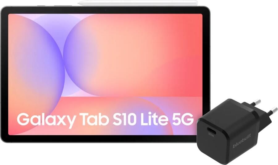 Samsung Galaxy Tab S10 Lite 10 9 inch 256GB Wifi en 5G Grijs + BlueBuilt Oplader