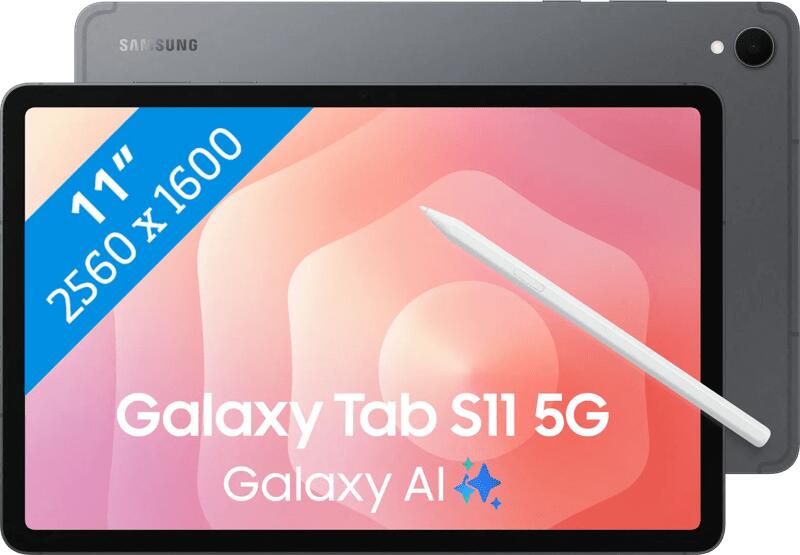 Samsung Galaxy Tab S11 11 inch 128GB Wifi + 5G Grijs Enterprise Edition
