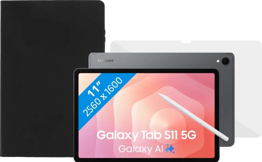 Samsung Galaxy Tab S11 11 inch 256GB Wifi en 5G Grijs + Beschermpakket