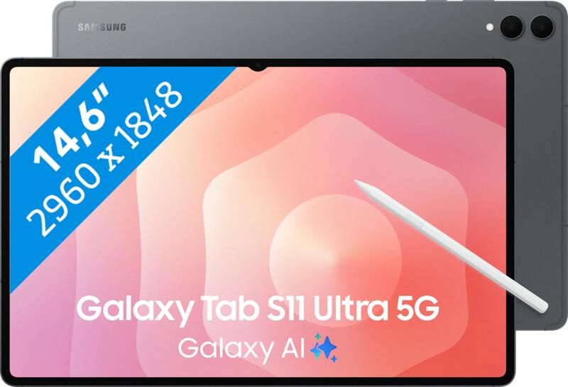 Samsung Galaxy Tab S11 Ultra 14 6 inch 256GB Wifi + 5G Grijs