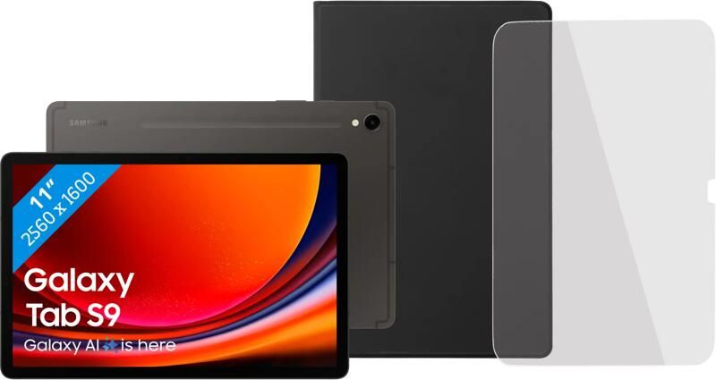 Samsung Galaxy Tab S9 11 inch 128 GB Wifi Zwart + Beschermpakket