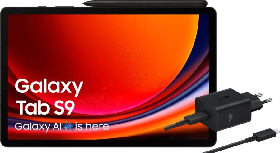 Samsung Galaxy Tab S9 11 inch 128GB Wifi Zwart + Oplaadpakket