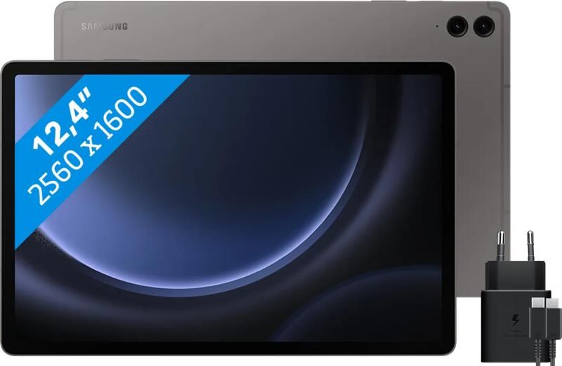 Samsung Galaxy Tab S9 FE Plus 256GB Wifi Grijs + Oplader