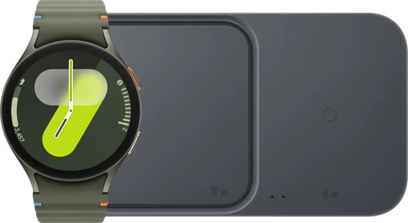 Samsung Galaxy Watch 7 Groen 44mm + Duo Draadloze Oplader