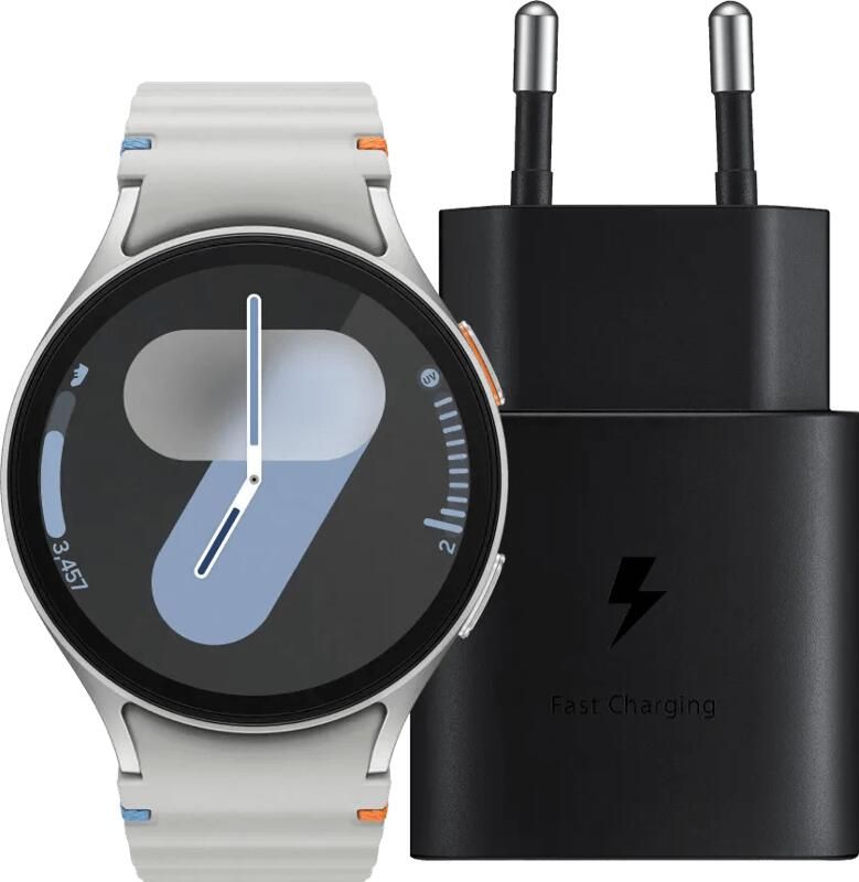 Samsung Galaxy Watch 7 Zilver 44mm + Oplader 25W